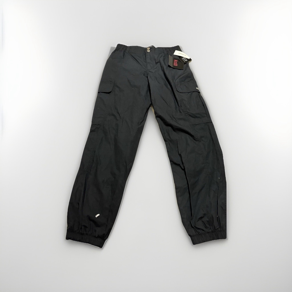 Elastic Waist Cargo jogger Pants Black• Button & Zip Closure• Size Med• NWT